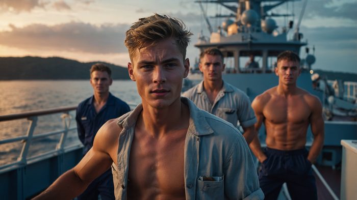 Navy crew on warship