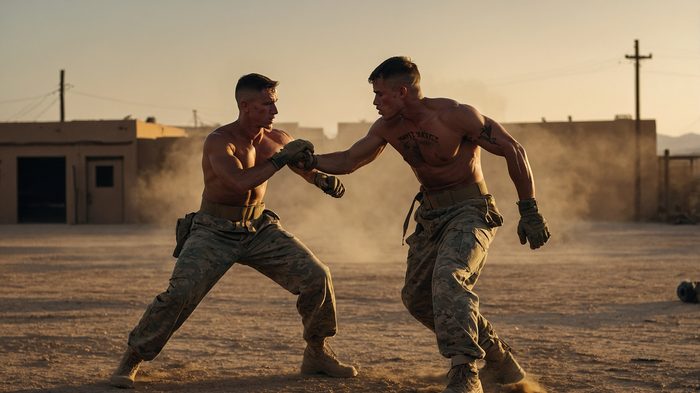Marines sparring